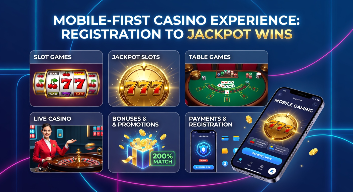 Smartphone mit laufendem Online-Casino-Slotspiel und Jackpot-Anzeige im Hintergrund einer modernen Stadt bei Nacht